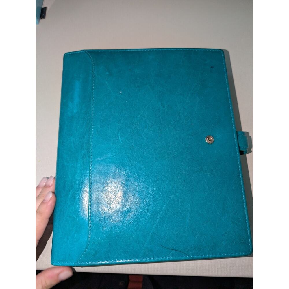 Filofax Turquoise Leather-Lockwood Planner